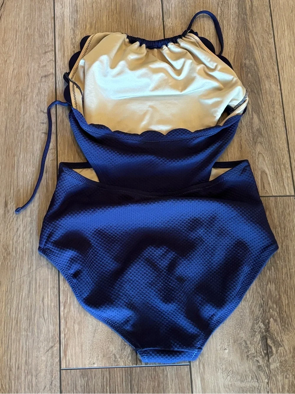 EUC Girls XL 14 Old Navy Navy Halter One-Piece Swimsuit